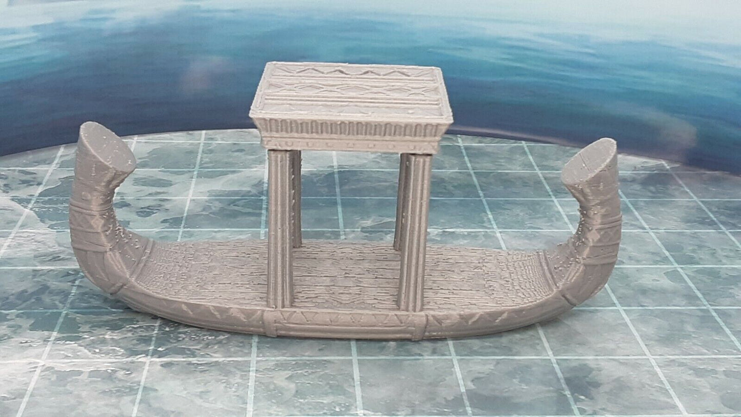 Egyptian Barge Ship Boat Scatter Terrain Tabletop Scenery Gaming Mini Miniature