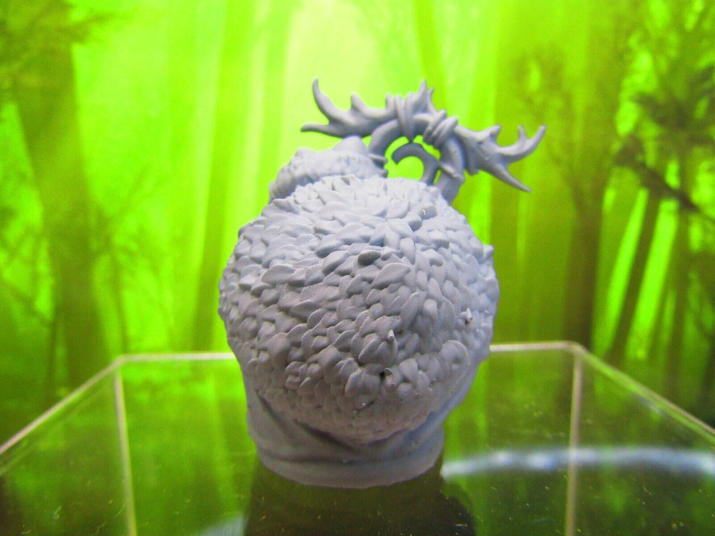 Druid Hermit Dwarf w/ Mask and Bird's Nest Hat Mini Miniature 3D Printed Model