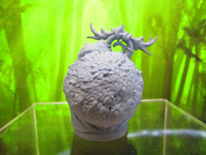 Druid Hermit Dwarf w/ Mask and Bird's Nest Hat Mini Miniature 3D Printed Model