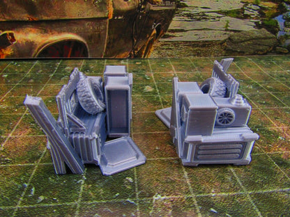 2pc Junk Wall Settlement Barricade A Scatter Terrain Scenery Wasteland