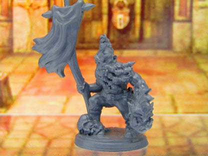Tegnar the Bloodthirsty Berserker Barbarian Dwarf Mini Miniature 3D Print DnD
