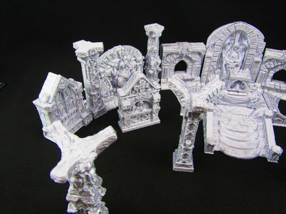 24pc Paladin Monastery Church Set Scatter Terrain Scenery 3D Printed Mini