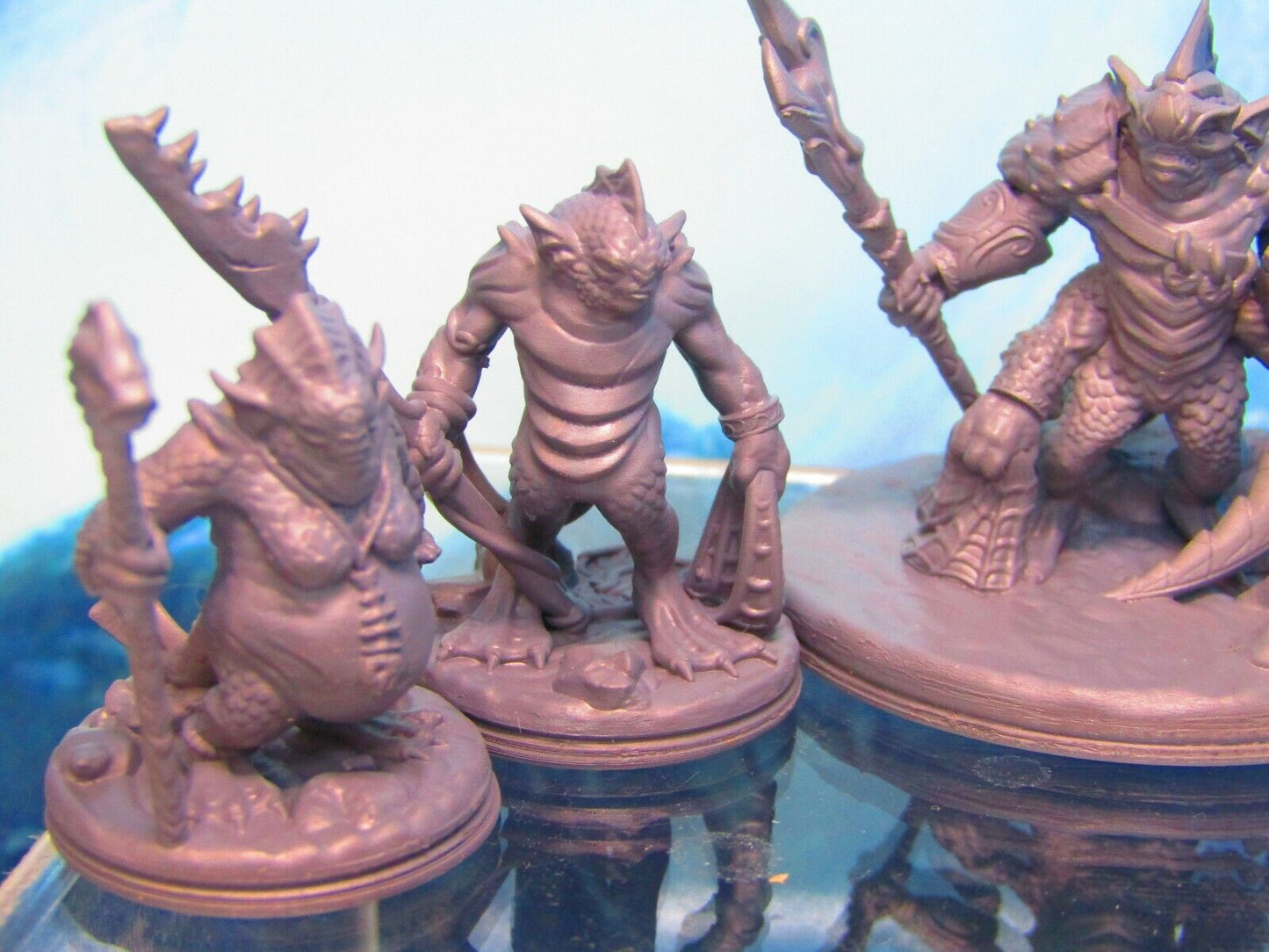 5pc Sea Devil War Tribe Party Mini Miniature Figure 3D Printed Model 28/32mm