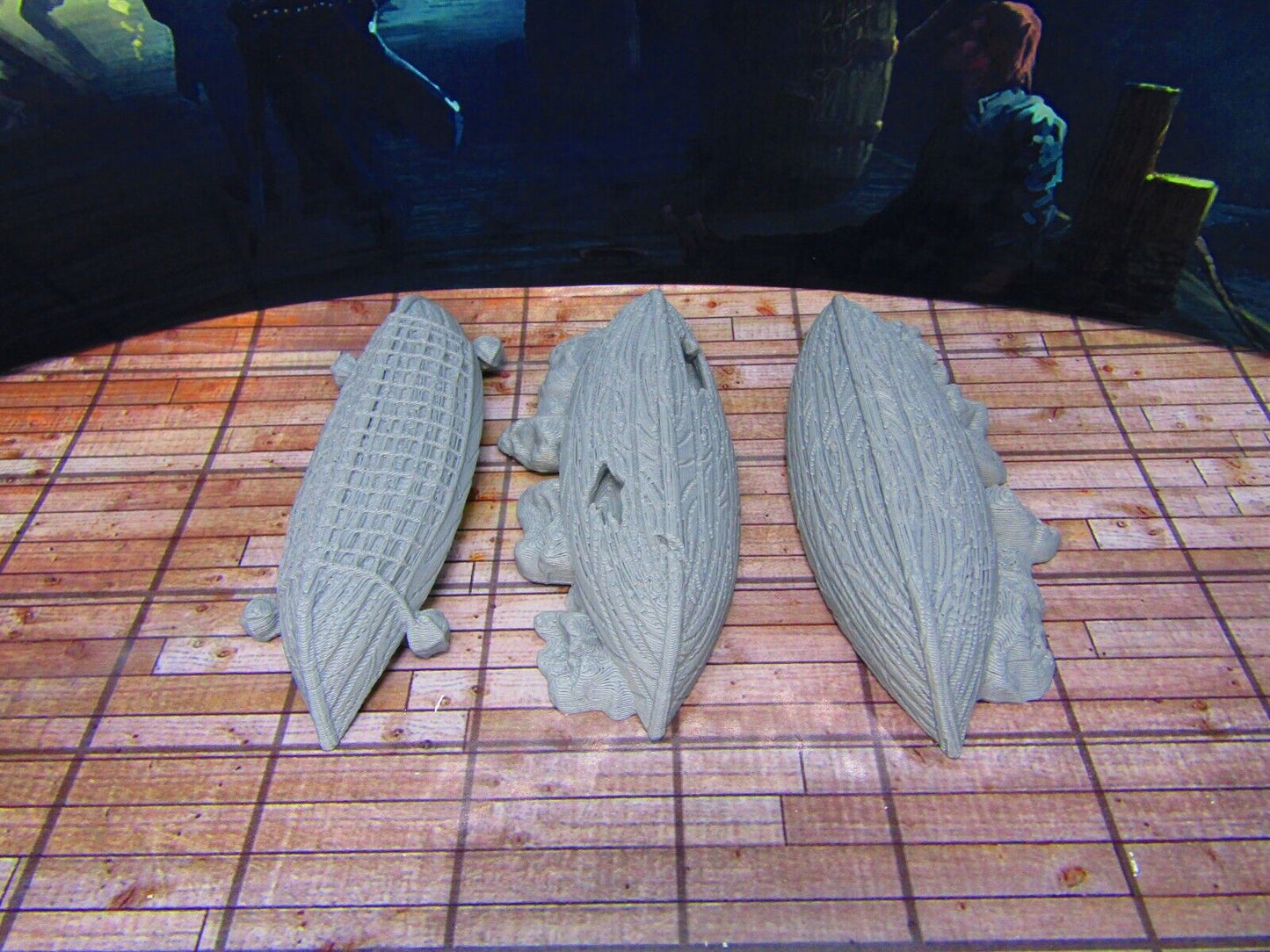Stowed Fishing Boats for Docks Coast Seashore Scenery Scatter Terrain Props