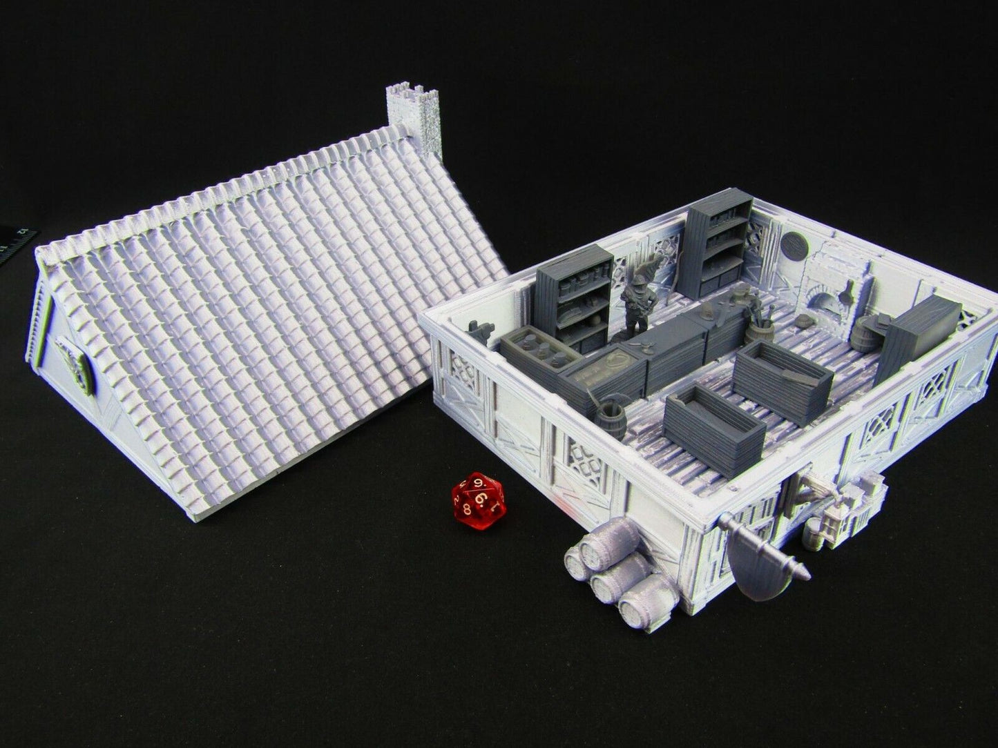 Item Shop Merchant Weapon Trader Building w/ Items Scatter Terrain Scenery 3D