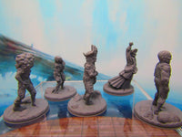 
              5pc Undead Pirate Zombie Ghost Crew Mini Miniature 3D Printed Model 28/32mm
            