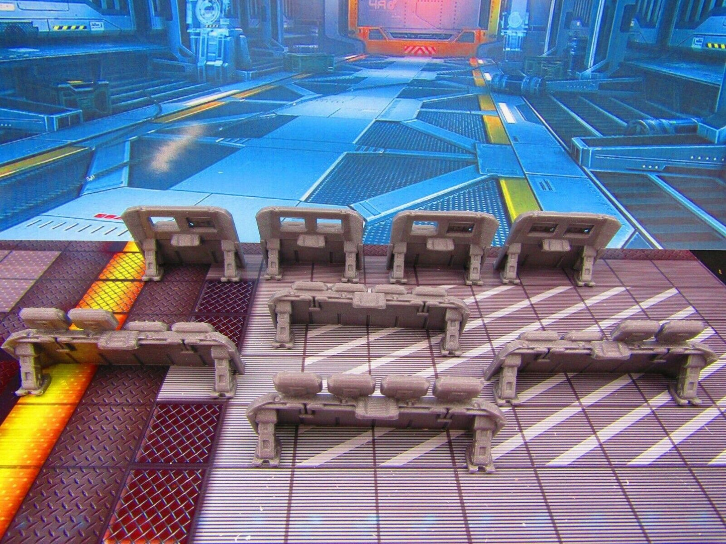 8 Piece Battlefield Bullet Shields Quick Deployment Barriers Scenery 3D Print