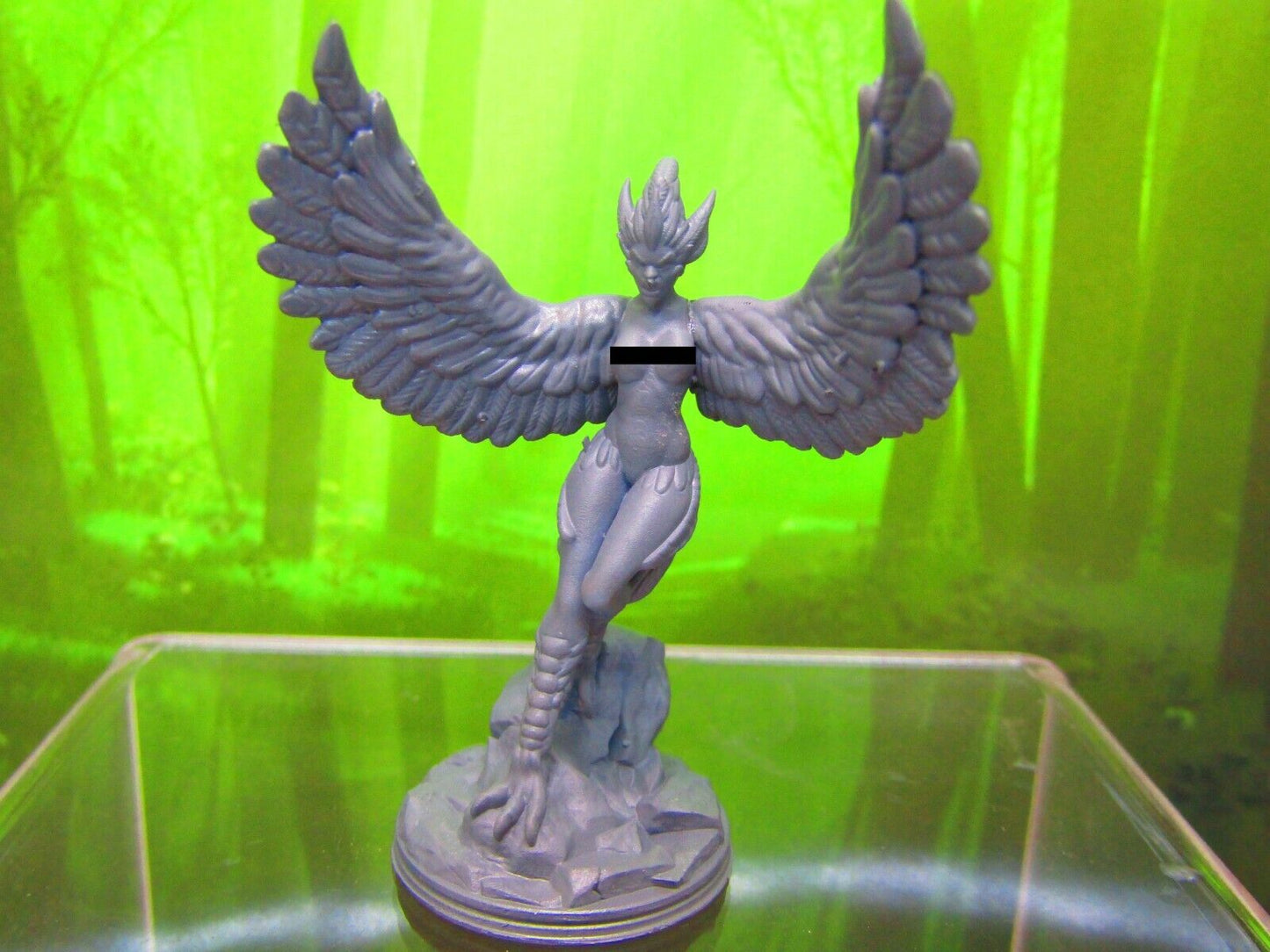 Harpy Taking Flight + Nest - Monster Mini Miniature Figure 3D Printed Model