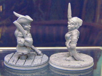 Gnome Female Pirate Captain / First Mate Mini Miniature Figure 3D Printed Model