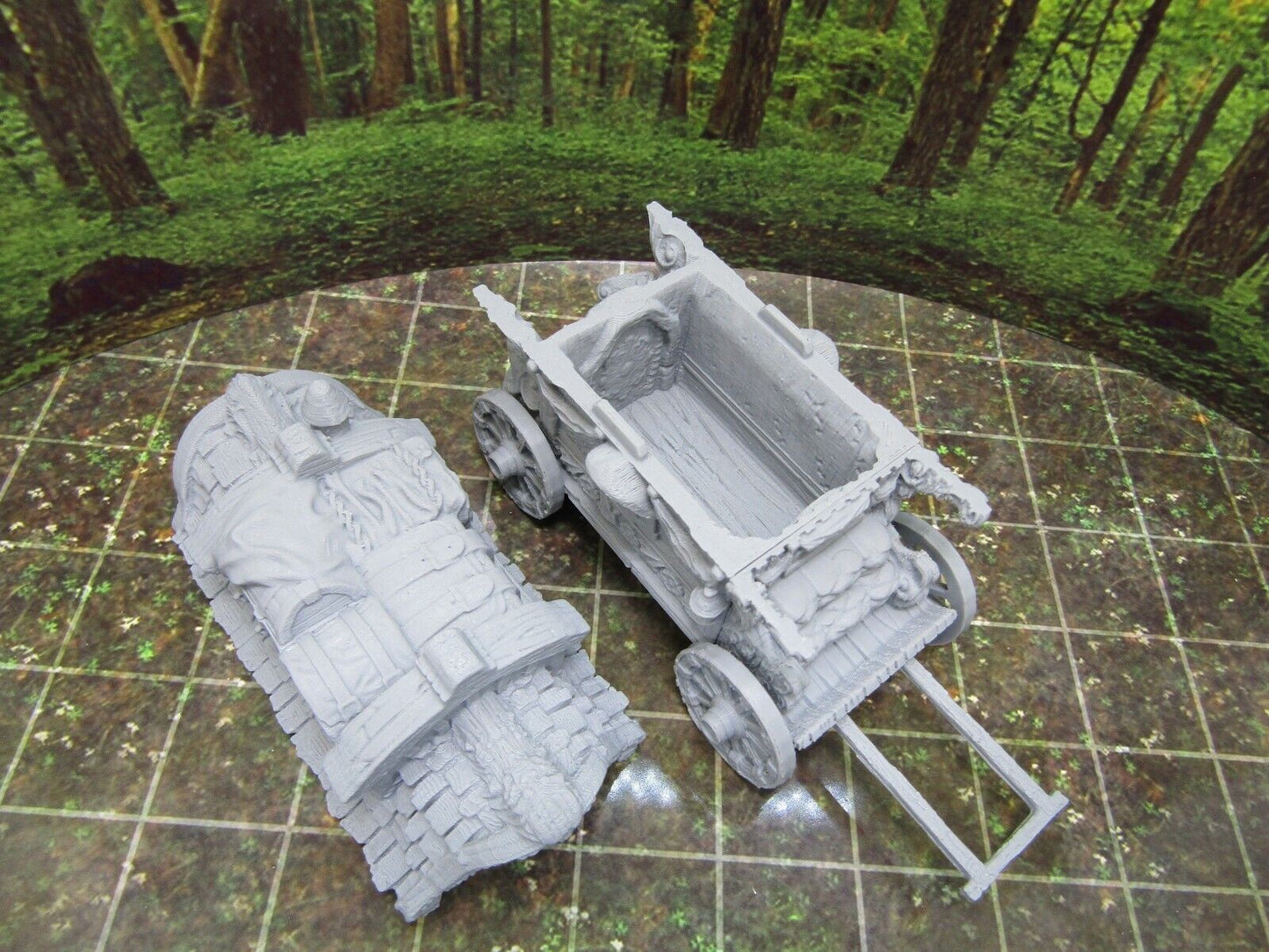 Aristocrat Carriage Wagon & Horse Scenery Terrain 3D Printed Model 28/32mm Scale