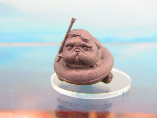 Summertime Fun Pug Dog Companion Pet Familiar Mini Miniature Figure 3D Printed