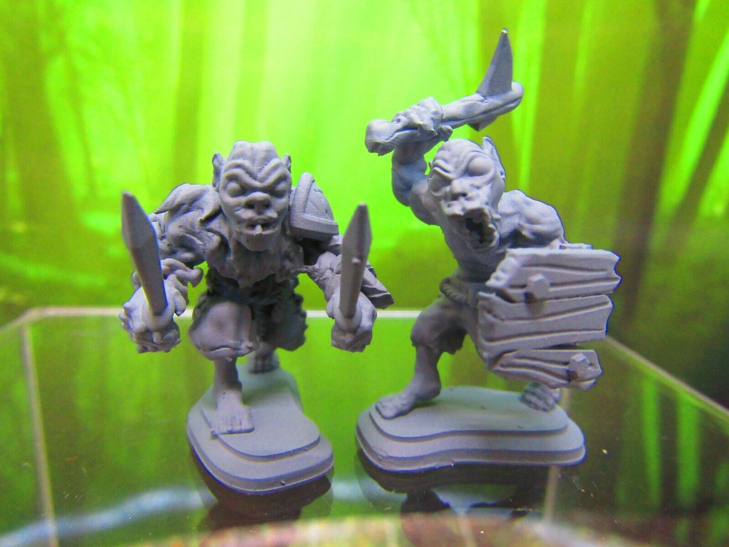 Pair of Goblin Fighters Monsters Mini Miniature 3D Printed Model 28/32mm Scale