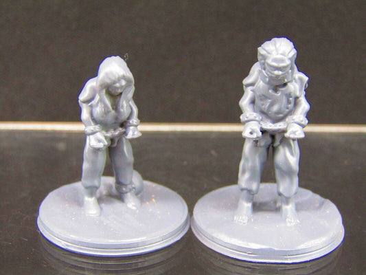 Imprisoned Human Slaves Mini Miniature Figure 3D Printed Model 28/32mm Scale