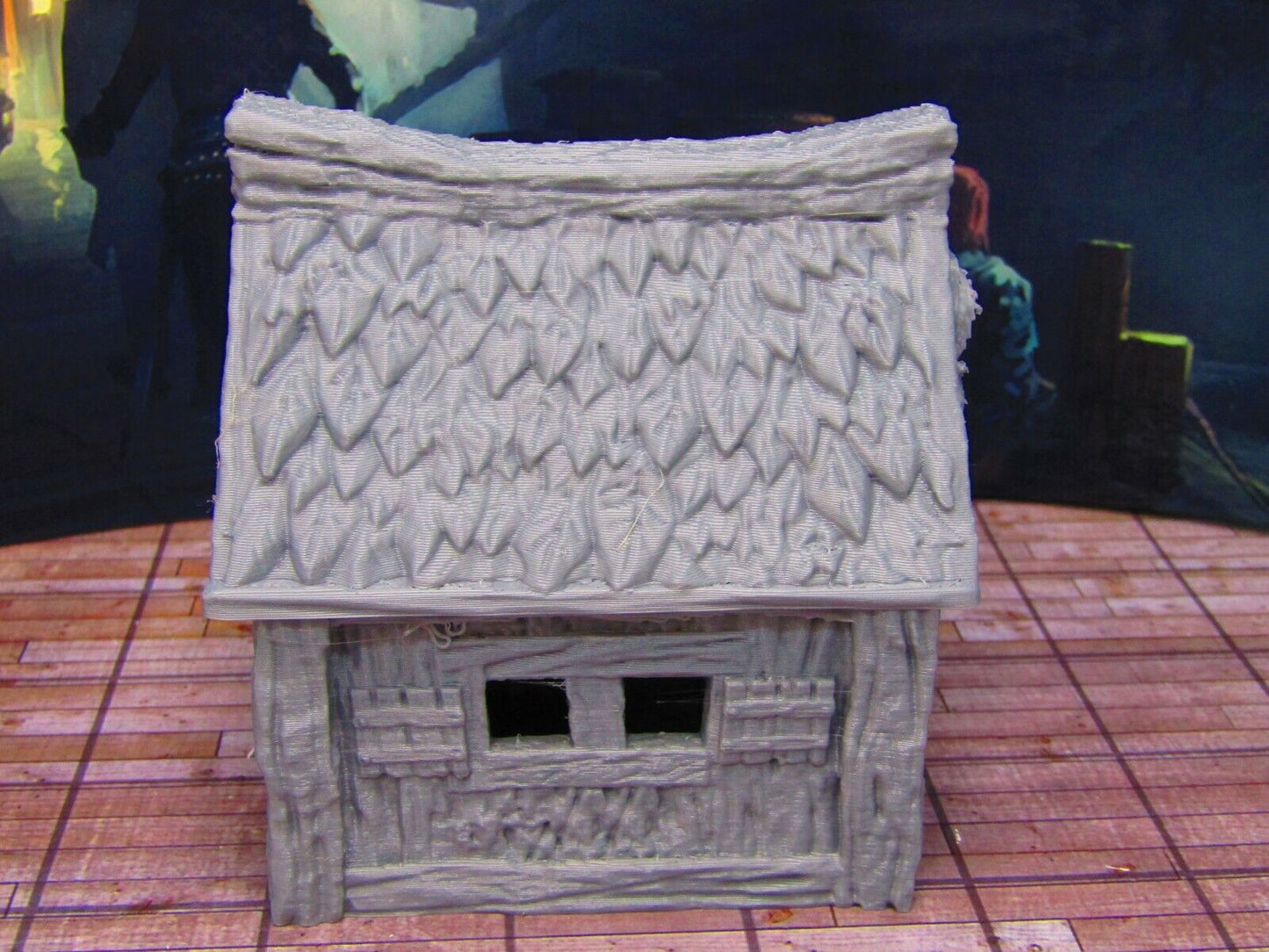 Fisherman's Shack with Shark Jaw & Removeable Roof Scenery Scatter Terrain Props