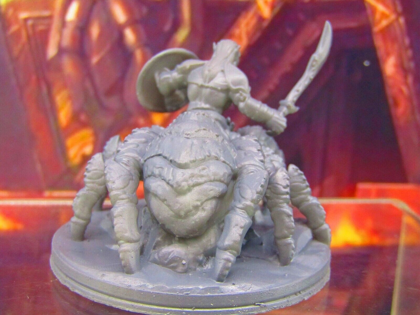 Dark Elf Arachnid Spider Warrior w/ Sword & Shield Mini Miniature Figure 3D