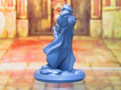 Human Bandit Rogue Mercenary W/ Cape Mini Miniature Figure 3D Printed Model