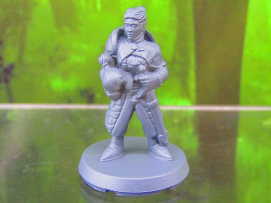 Female Town Guard Fighter Mini Miniatures 3D Printed Resin Model Figure 28/32mm