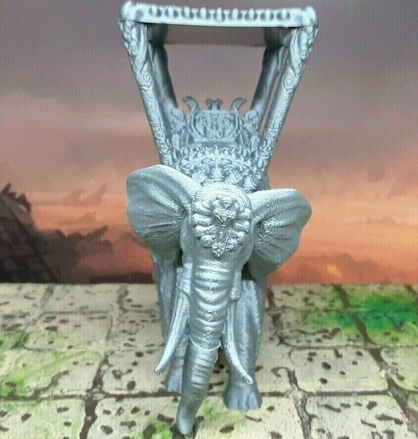 Howdah Saddled Riding Elephant w/ Arabian Prince Mini Miniature Figure 28-32mm