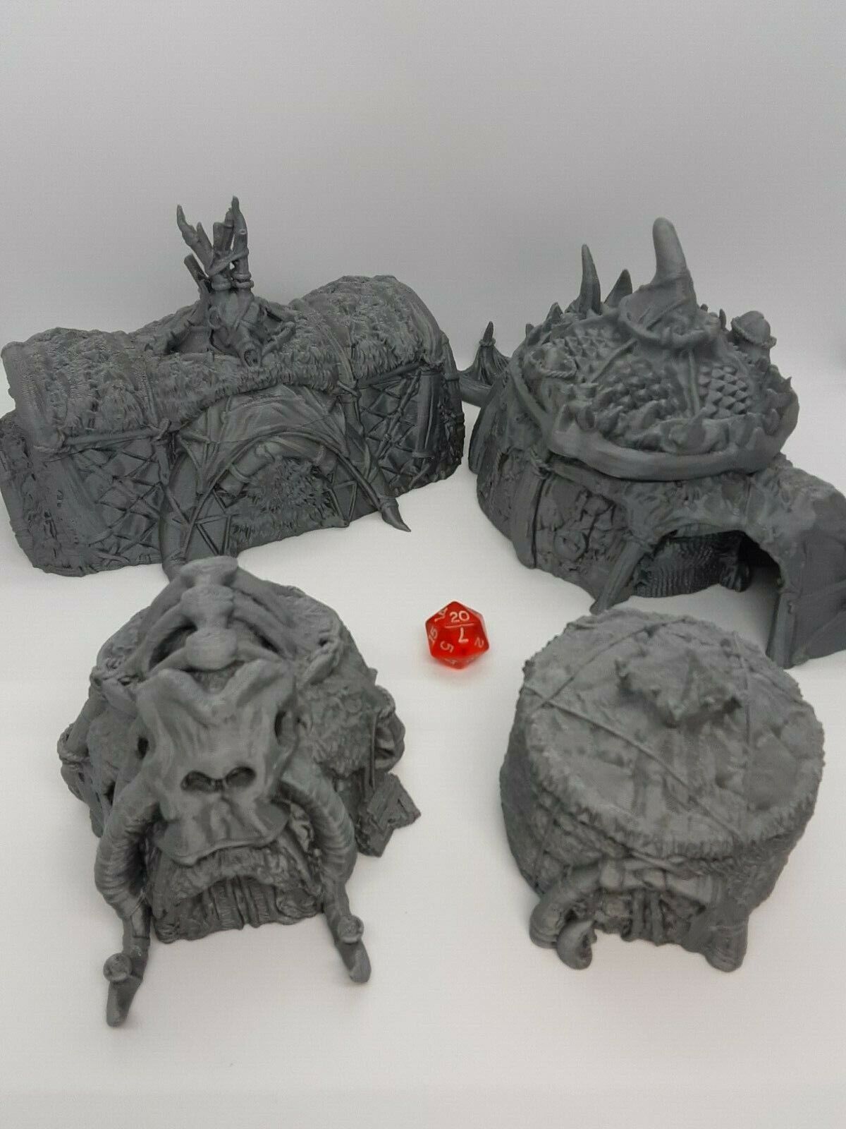 11 Piece Barbarian Tribal Village Scenery Terrain Mini Dungeons & Dragons D&D