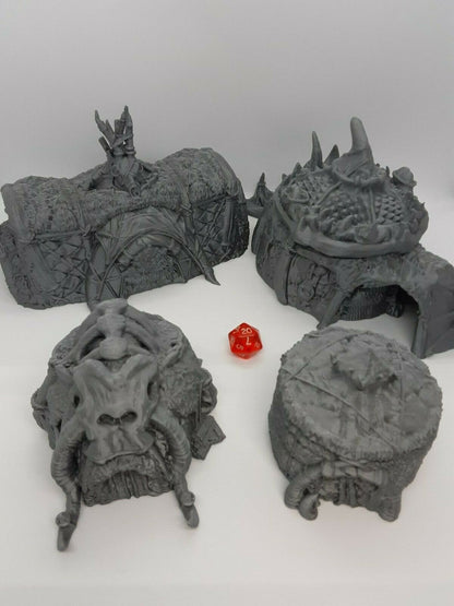11 Piece Barbarian Tribal Village Scenery Terrain Mini Dungeons & Dragons D&D