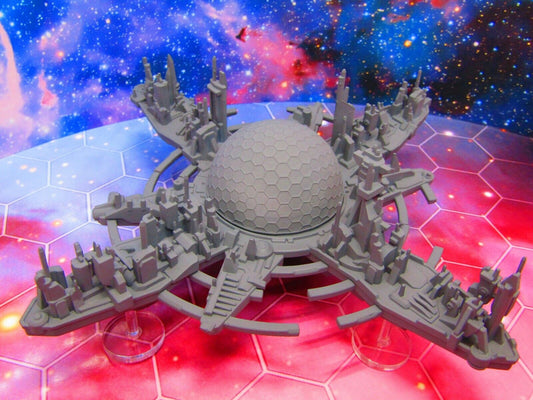 Gargantuan Space City Metropolis & Removeable Shield Starfinder Fleet Scale