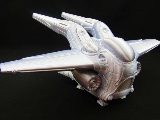 Large Modular Starfighter "Sparrowhawk" Space Ship W/ Pilot Minis Scenery SciFi