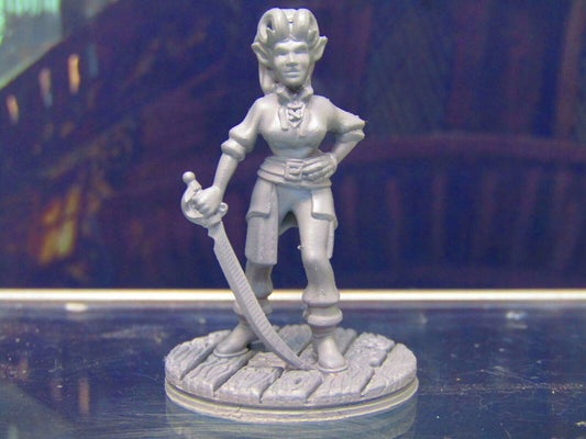 Demon Touched Female Pirate w/ Cutlass Mini Miniature Figure 3D Printed Model