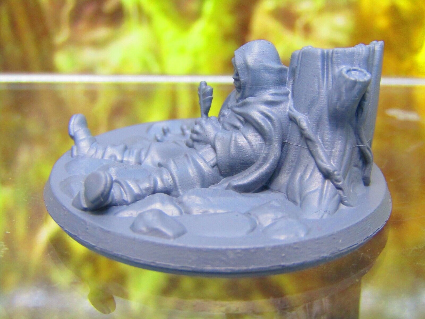 Dead Adventurer Traveler w/ Arrow in Gut Miniature Figure 3D Printed Model