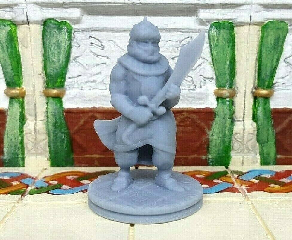 Palace Soldier Guard Fighter w Sword Mini Miniature Figure 28-32MM Resin Printed