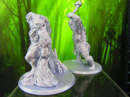 Female / Male Hill Giant Pair Mini Miniatures 3D Printed Resin Model Figure