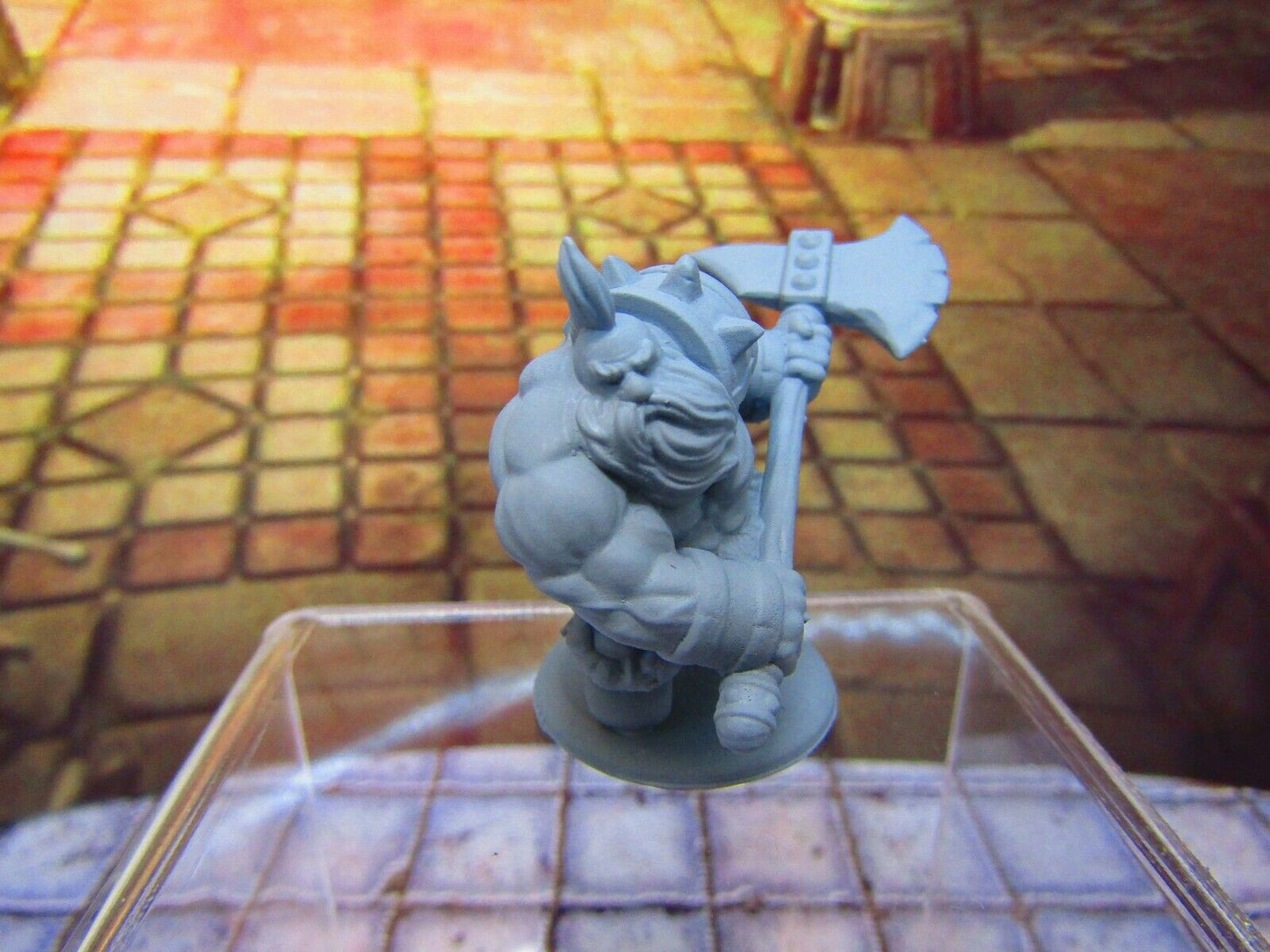 Dwarven Barbarian Berserker Mini Miniature Dwarf 3D Printed Model 28/32mm Scale