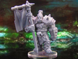 Orc Guard Soldier Bannerman Battle Flag Mini Miniature Model Character Figure