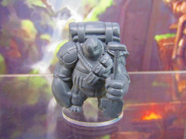 Tortle Miner w/ Shovel Turtle Man Race Mini Miniature Figure 3D Printed Model