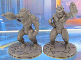 Alien Monster Space Mutants Pair Mini Miniature Figure 3D Printed Model 28/32mm