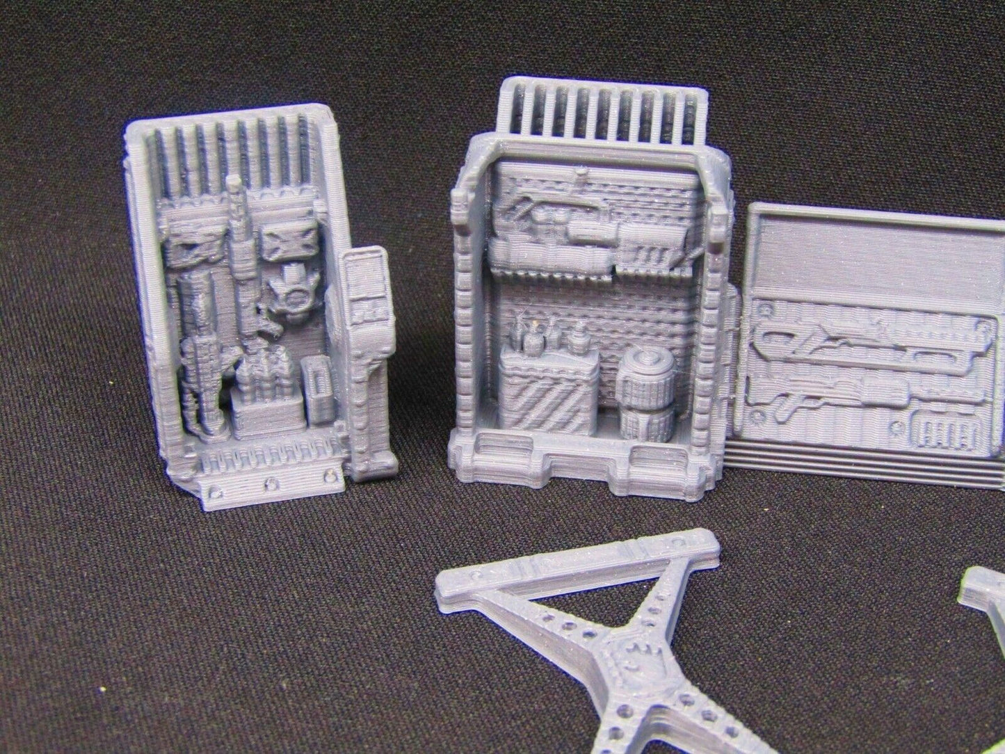 6pc Weapons Arms Racks Armory Miniatures 3D Printed Model 28/32mm Scale Sci Fi