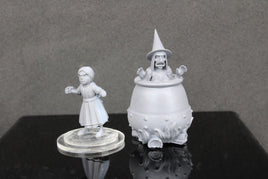 2pc Gretel & Hag Witch Mini Miniature RPG Tabletop Gaming Wargaming D&D