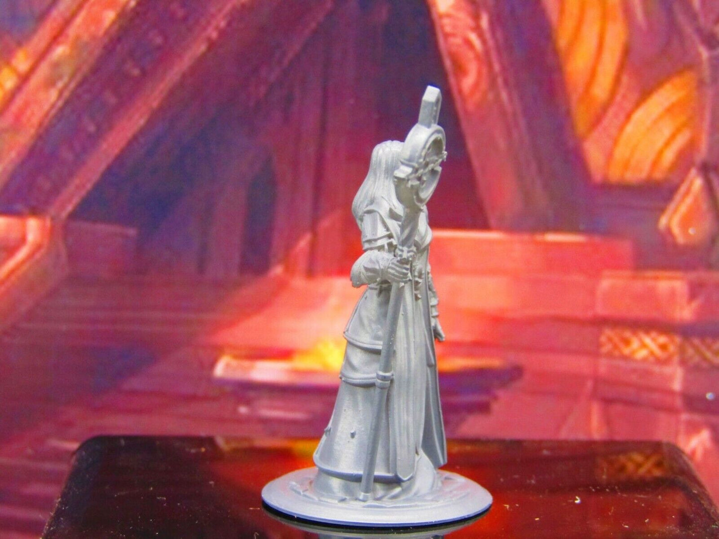 Female Holy Priest w/ Staff Human Mini Miniature Model Character Figure