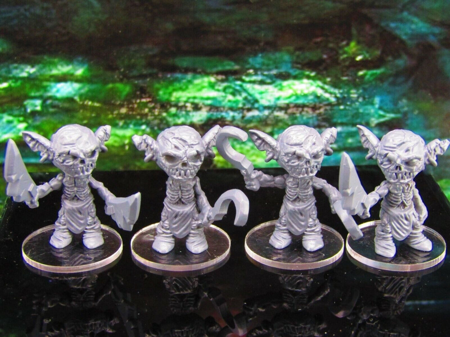 4pc Undead Zombie Goblin Raider Set Mini Miniature Model Character Figure