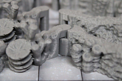 8pc Underwater Sea Labyrinth Coral Straight Dungeonsticks Walls Map Set Scenery