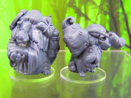 Tortle Merchant and Packdog Pet Companion Mini Miniature Figure 3D Printed Model