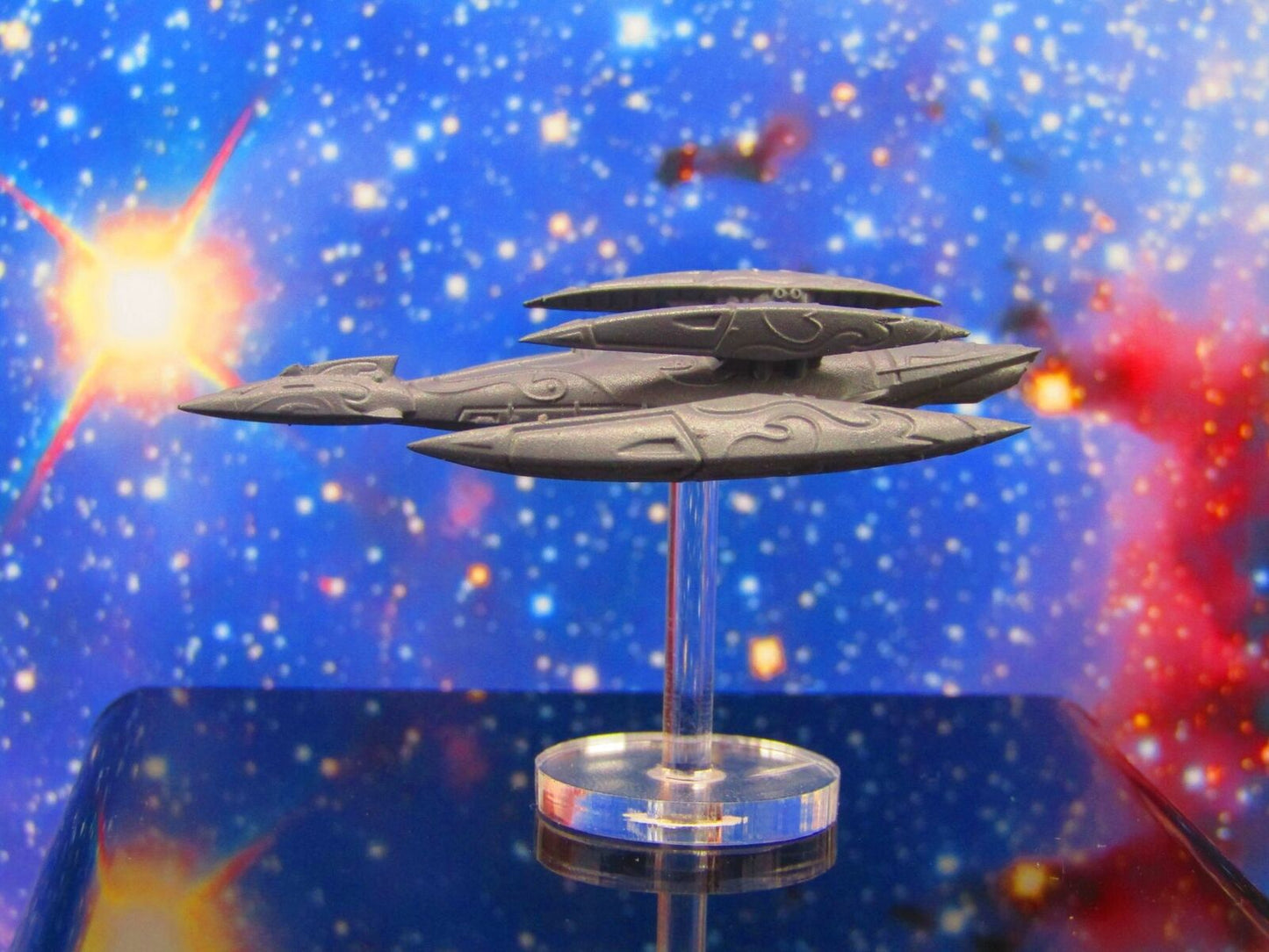 Kshellik Corvette Frigate Mass 2 W/ Flight Stand & Rod Astra Nebula Billion Suns