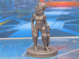 Female Human Cyberpunk Bounty Hunter Mercenary Mini Miniature 3D Printed Model