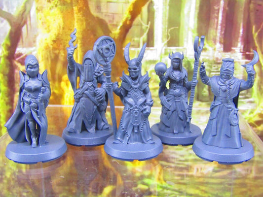 5pc Cultists Zealots Set Mini Miniatures 3D Printed Resin Model Figure 28/32mm