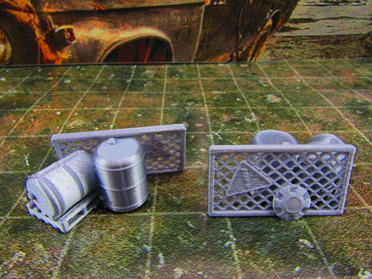 2pc Junk Street Rubble F Scatter Terrain Scenery Wasteland Apocalypse Dystopian