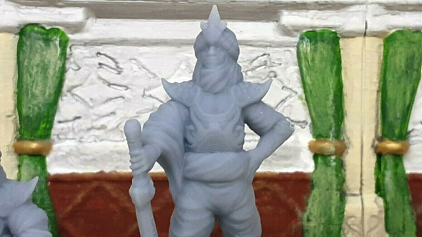 Arabian Prince Sitting & Standing Mini Miniature Figure 28-32MM Resin 3D Printed