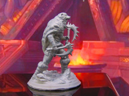 Berserker Barbarian Warrior Bear Zerker Mini Miniature Model Character Figure