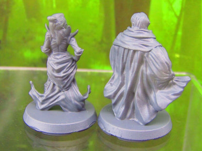 Vampire Royal Male / Female Pair Mini Miniatures 3D Printed Resin Model Figure