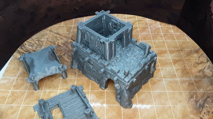 4 Piece 3 Floor Modular Desert Lookout Watchtower Scatter Terrain Scenery