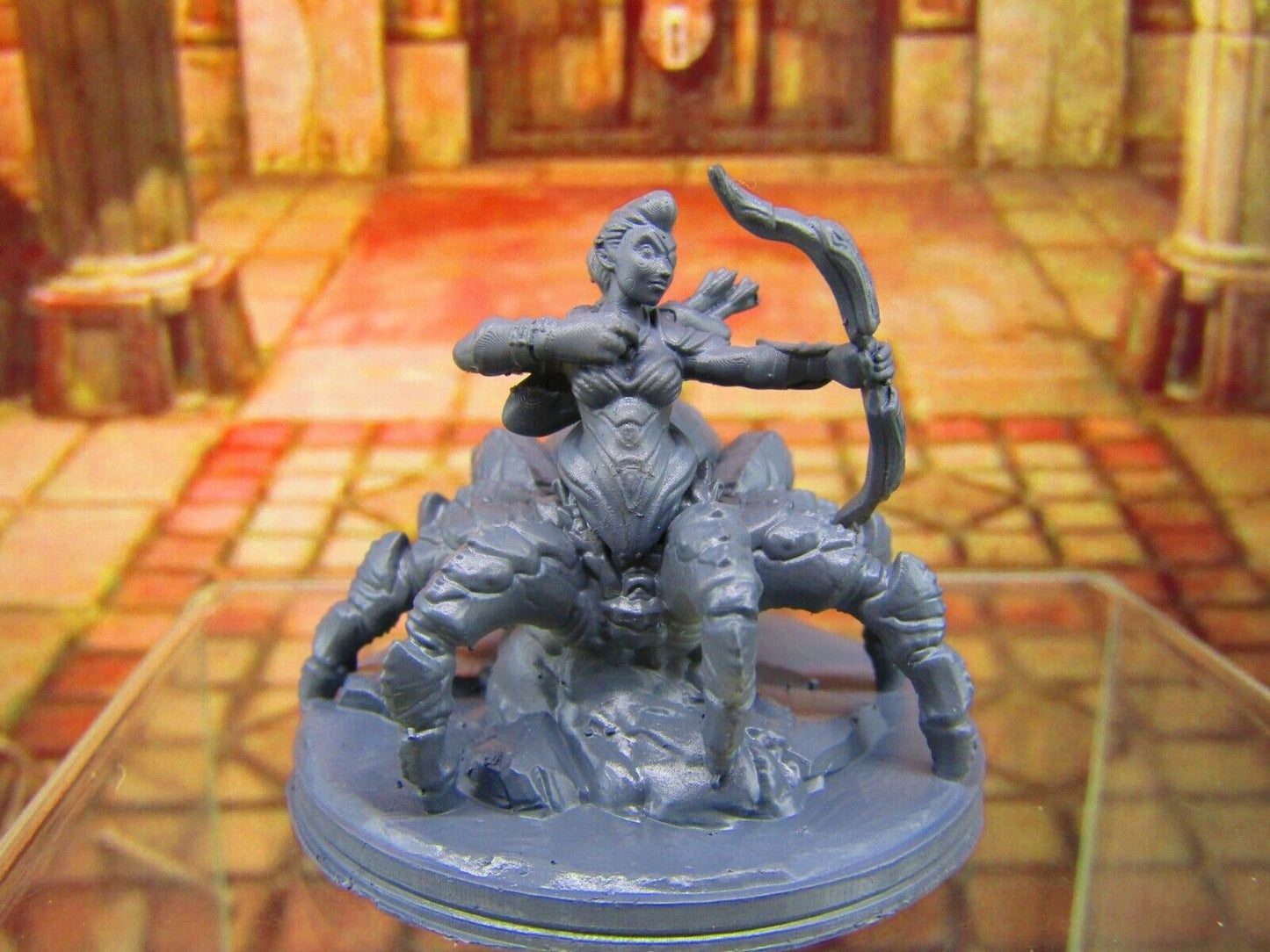 Dark Elf Arachnid Spider Archer Female Bowman Mini Miniature Figure 3D Printed