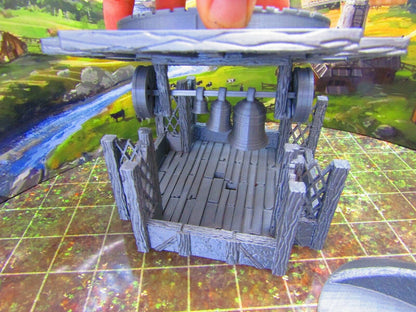 Large Lookout Tower Telescope Observatory atop Belltower Scatter Terrain Scenery